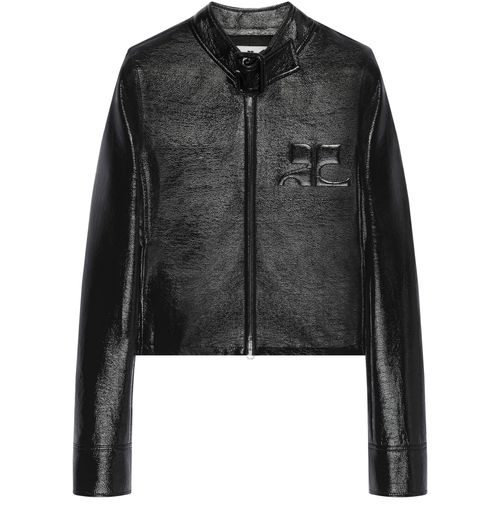 COURREGES City zipped vinyl jacket