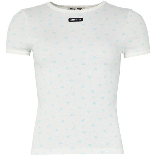 MIU MIU Floral print t-shirt