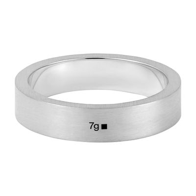 7g Brushed sterling silver ribbon ring