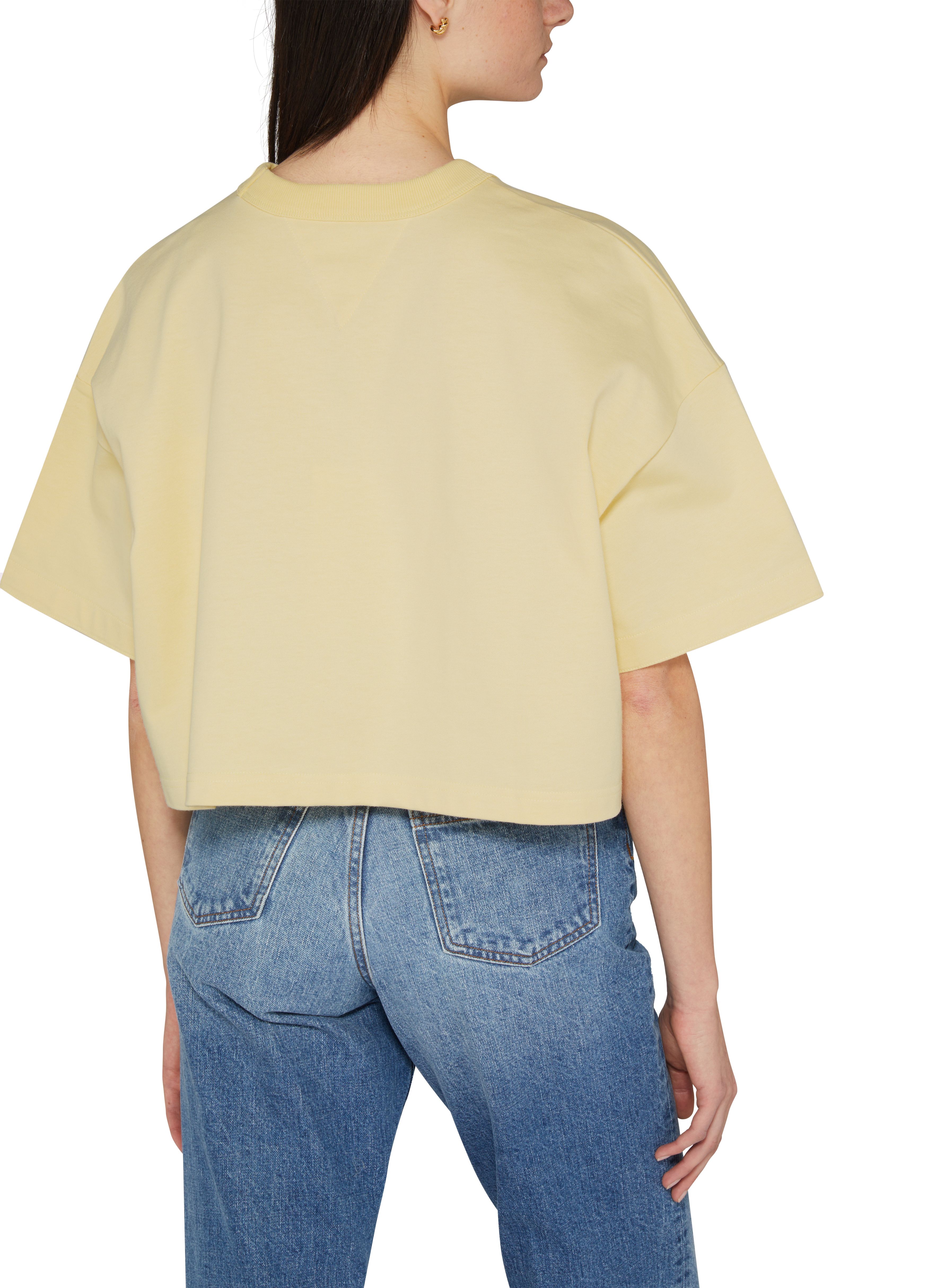 Jersey cropped t-shirt with V pocket thumbnail 5