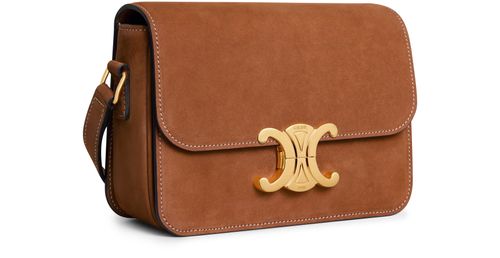 CELINE Triomphe Teen bag in nubuck calfskin