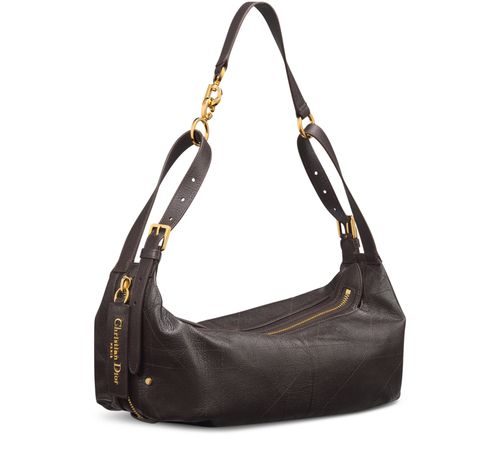 DIOR Sac D-Journey Medium en cuir de veau grainé brillant