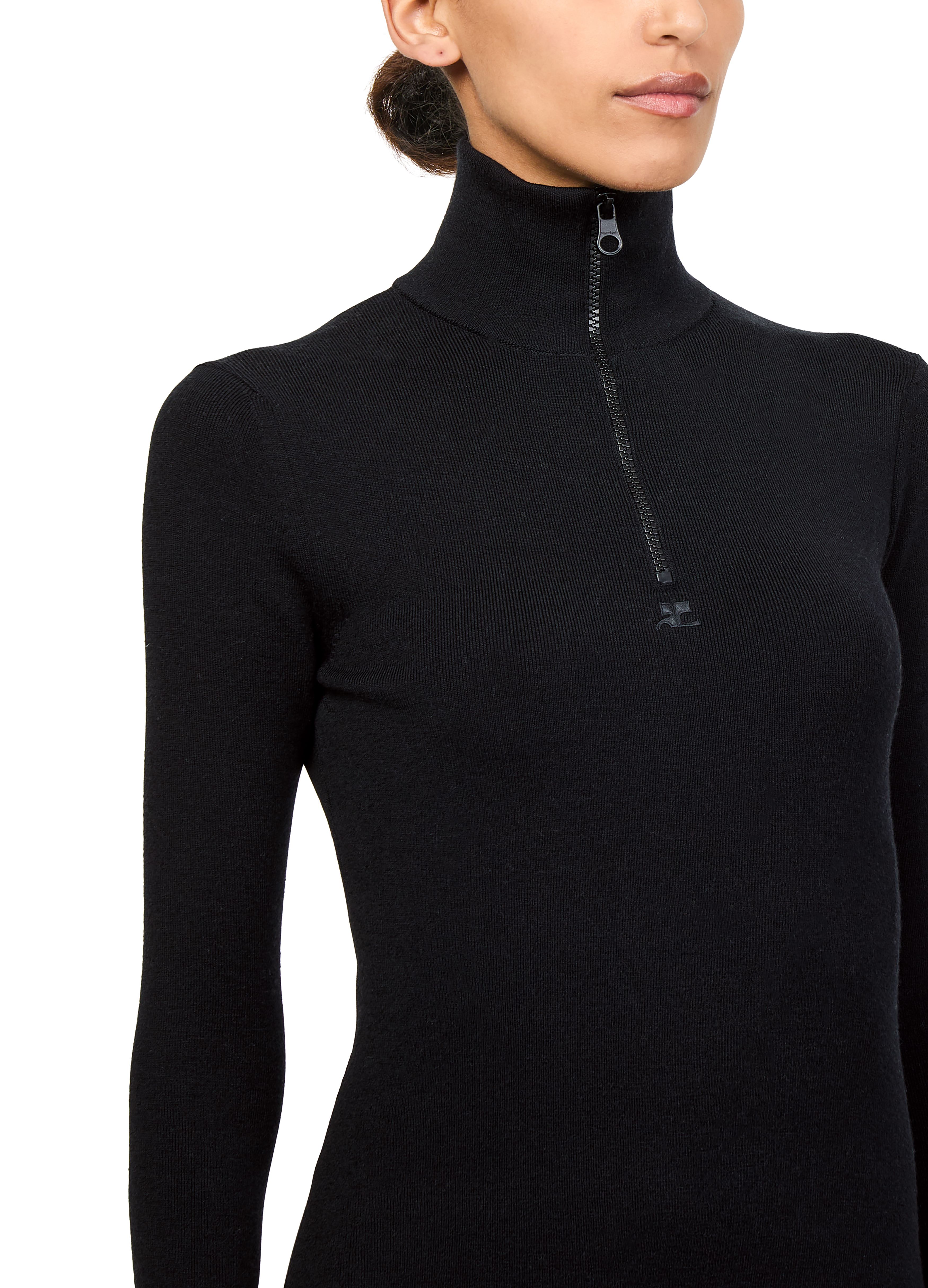 Zipped mockneck dress thumbnail 4