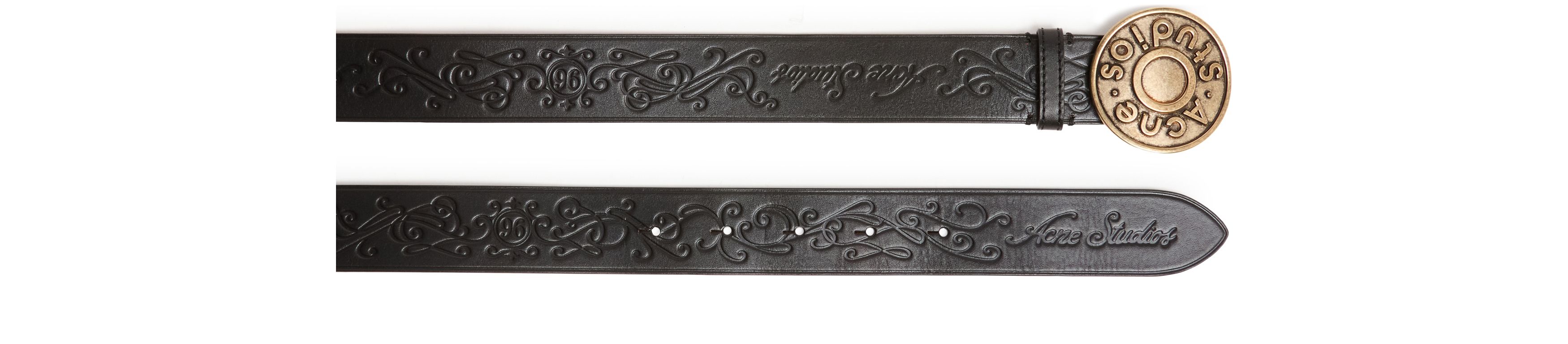 Leather logo buckle belt thumbnail 3
