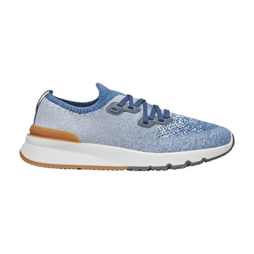 Brunello Cucinelli Speckled Low-top Sneakers In Ciel