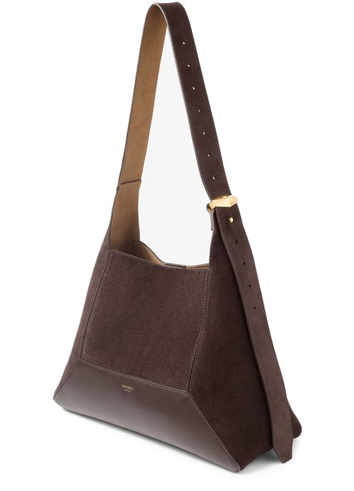 JIMMY CHOO Hobo Diamond suede bag