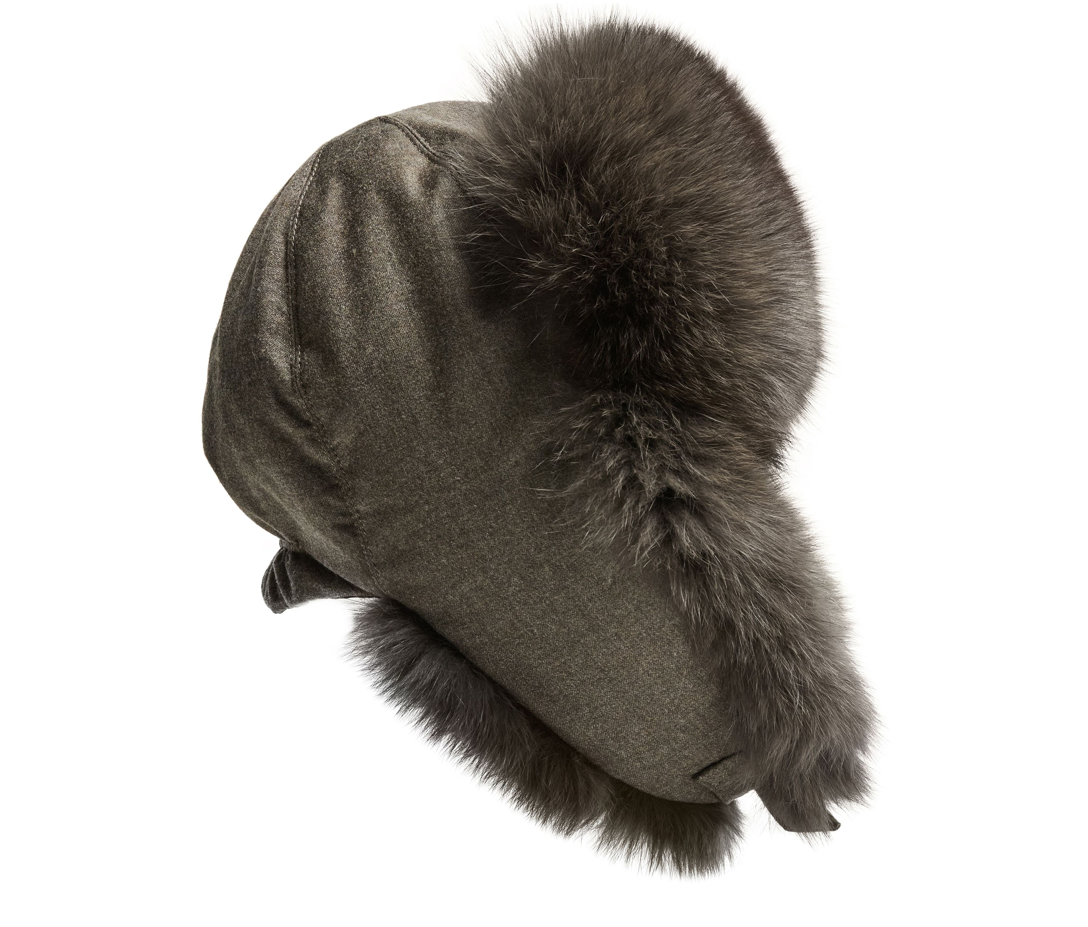 Wool and fox fur chapka thumbnail 3