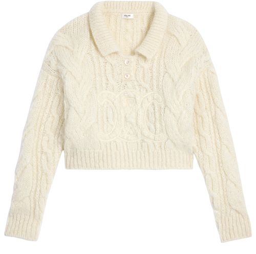 CELINE Sweater in aran mohair and wool