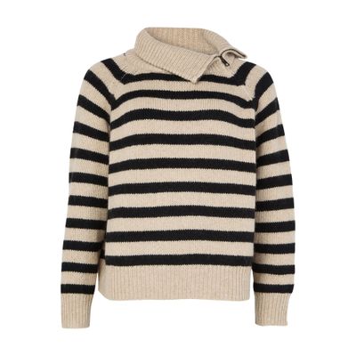 Nili Lotan Raelynn Stripe Sweater In Sand