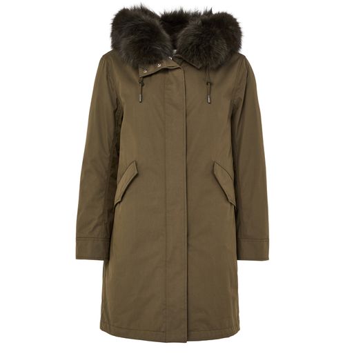 YVES SALOMON Cotton parka with a hood
