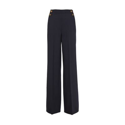 Max Mara Polonia Wide-leg Pants In Blue