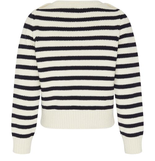 CELINE Boat neck marinière sweater in cashmere