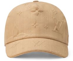 Vuitton ホワイト/ブラウン Louis フリースキャップ