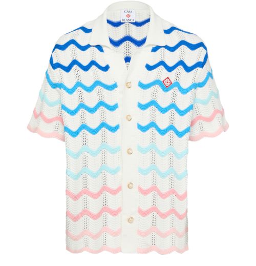 CASABLANCA Wave short-sleeved shirt