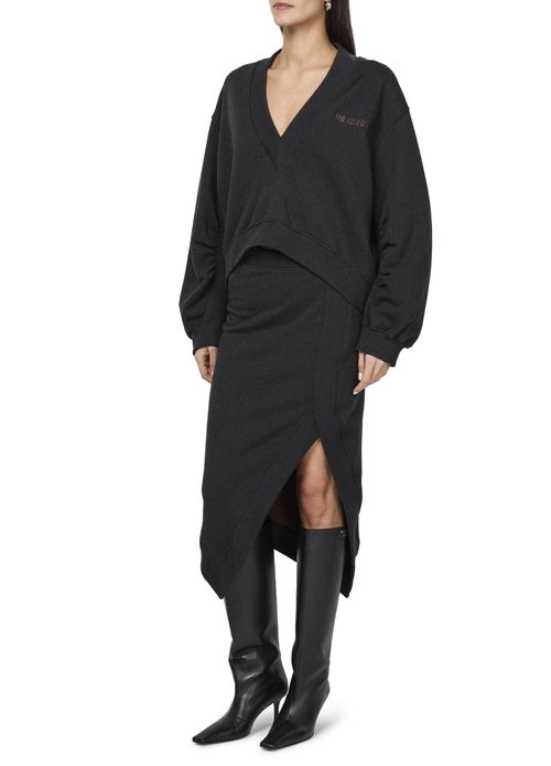THE ATTICO Asymmetric midi skirt