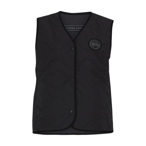 Canada Goose Muskoka Quilted Quarter Zip Pullover In Black