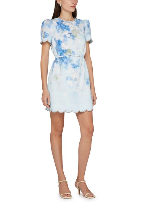 ZIMMERMANN Crush scalloped shift mini dress
