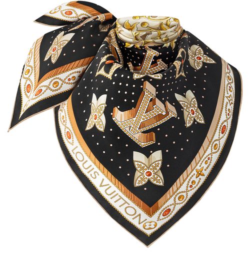 LOUIS VUITTON Monogram LV Locks Square 90