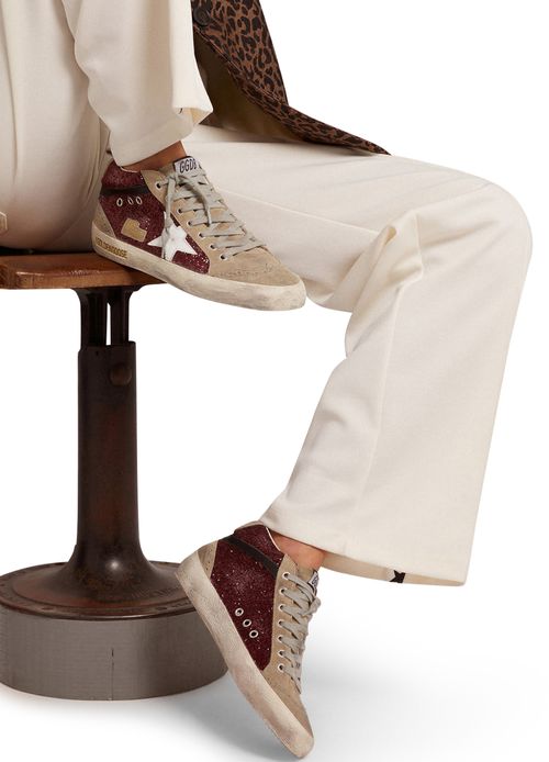 GOLDEN GOOSE Mid Star glittery sneakers