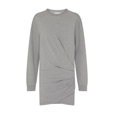 Isabel Marant Étoile Samuela Cotton Dress In Grey