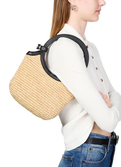 COURREGES Holy raphia handbag