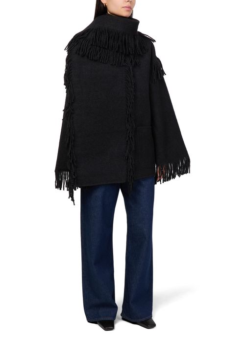 TOTEME Fringed scarf jacket