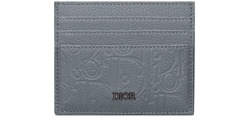 DIOR Card Holder in Gravity leather