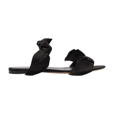 The Row Vika Knotted Satin Sandals In Black