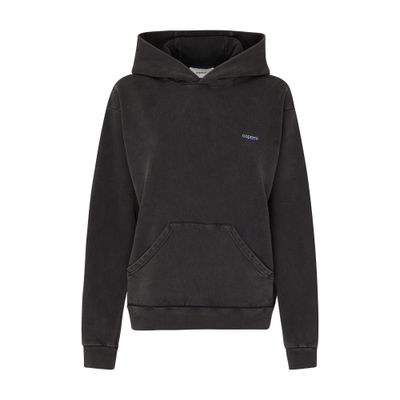 Coperni Sweater Hooded Long-sleeved Dress In Black