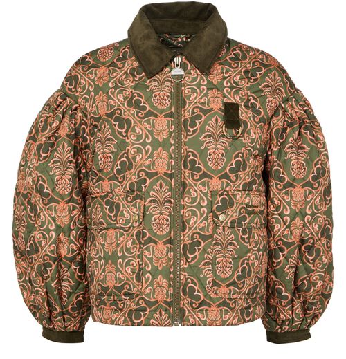 BARBOUR x Farm Rio Luisa quilted jacket