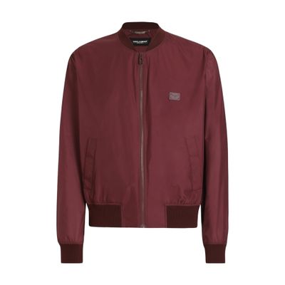 Dolce & Gabbana Technical Fabric Bomber Jacket With Tag In Purple