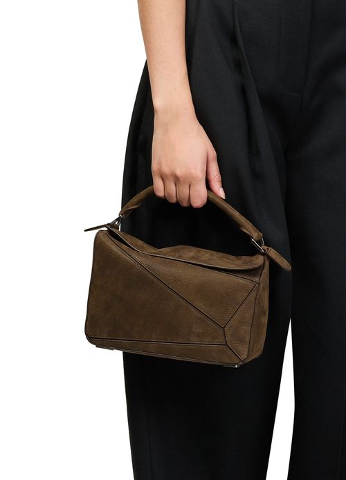 LOEWE Small Featherlight Puzzle bag in grained nubuck