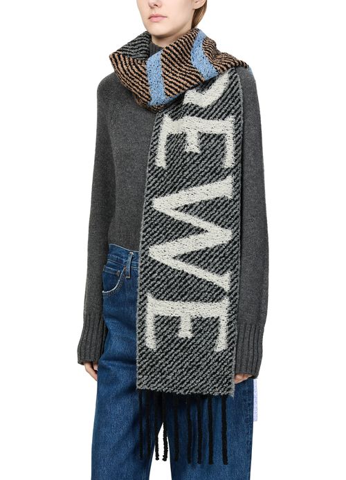 LOEWE Écharpe Leowe en laine et alpaga