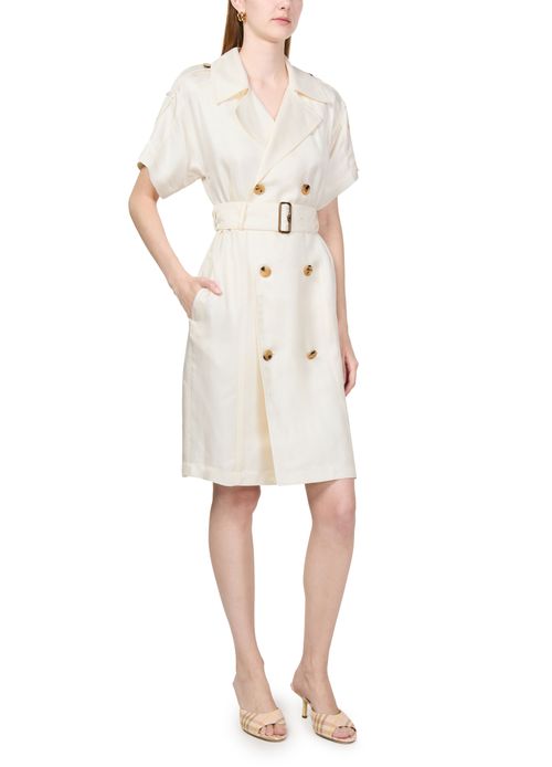 BURBERRY Cinched trench coat-style dress