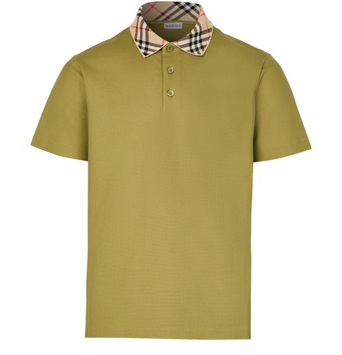BURBERRY Check cotton polo shirt