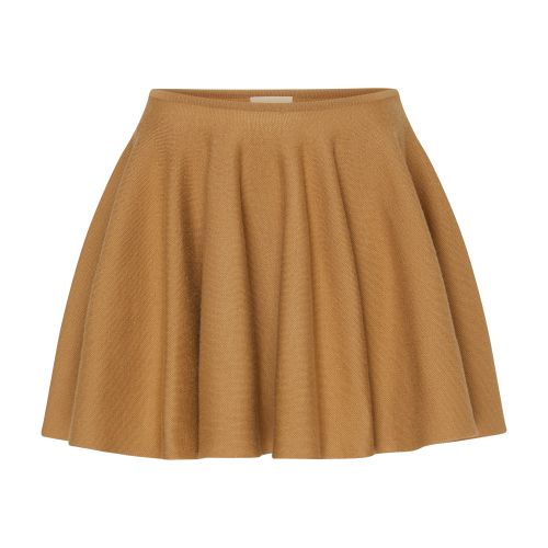 Shop Khaite Ulli Skirt In Nougat