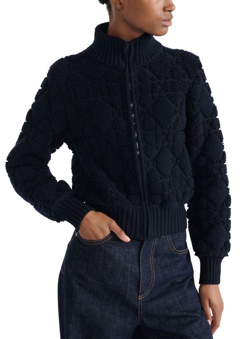 DIOR DiorAlps macrocannage zipped cardigan