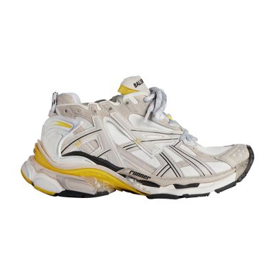 Balenciaga Runner Low-top Panelled Sneakers In Grey_white_black_yel