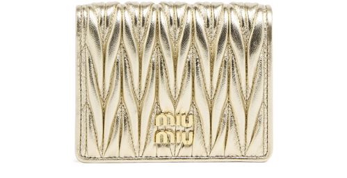 MIU MIU Small quilted nappa leather wallet