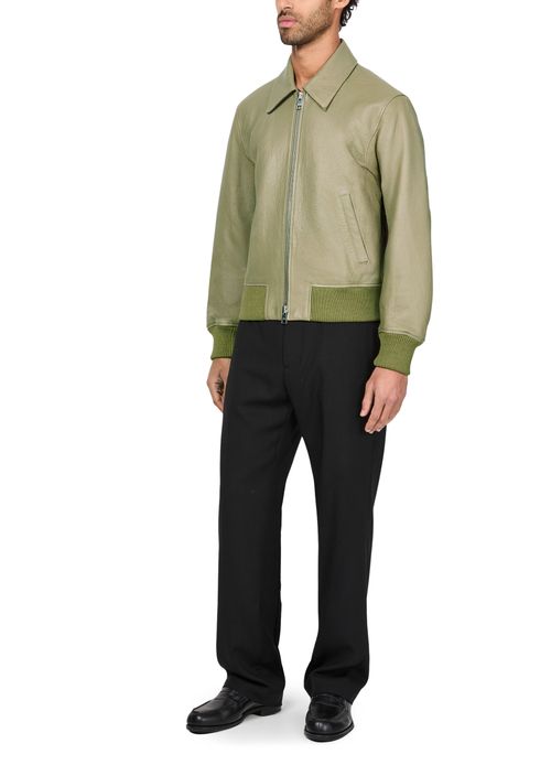 AMI PARIS Lederjacke mit Reißverschluss 