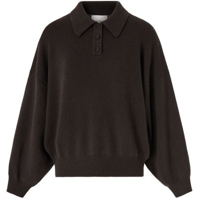 Lisa Yang Etta Cashmere Polo Shirt-style Sweater In Green
