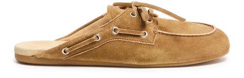MIU MIU Suede boat-shoe mules