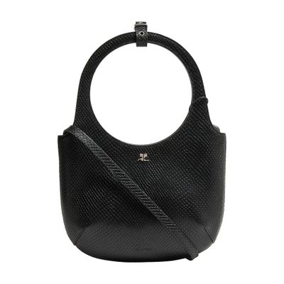 Courrèges Holy Viper Handbag In Black