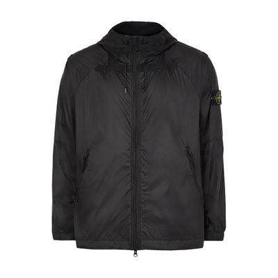 Stone Island Hoodie Jacket In Black