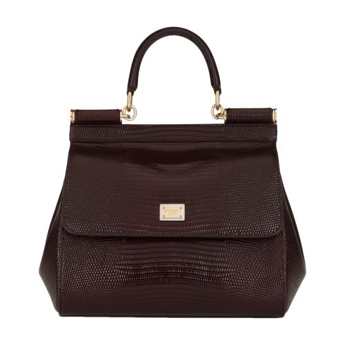 Small iguana-print Sicily bag