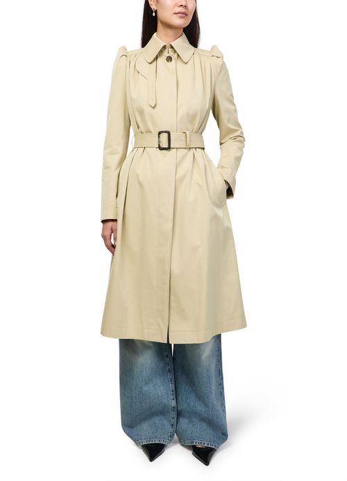 MCQUEEN Belted coat with puff sleeves