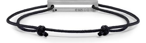 LE GRAMME 1,7g polished sterling silver lacquered cord bracelet