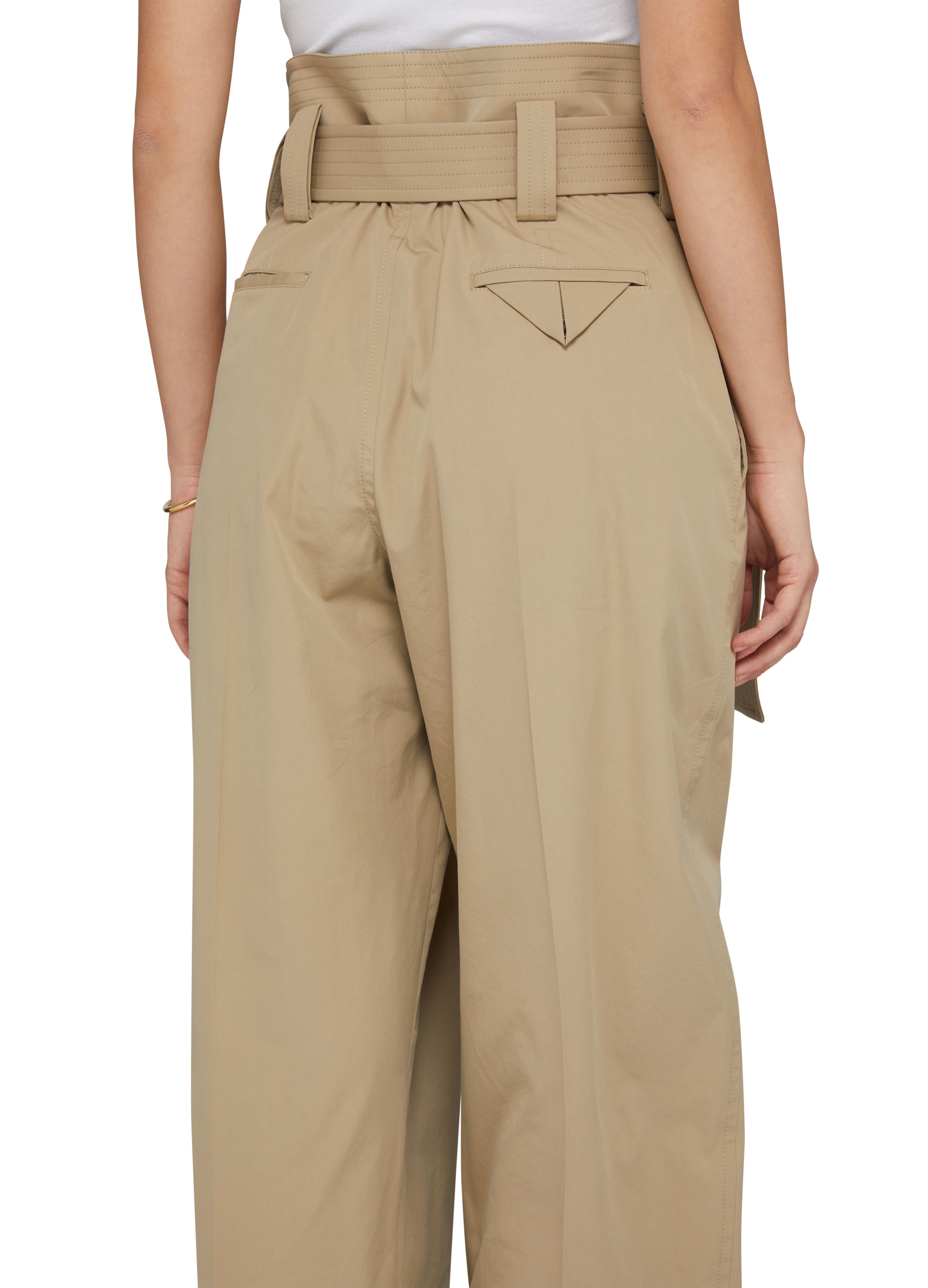 Belted cotton pants thumbnail 5