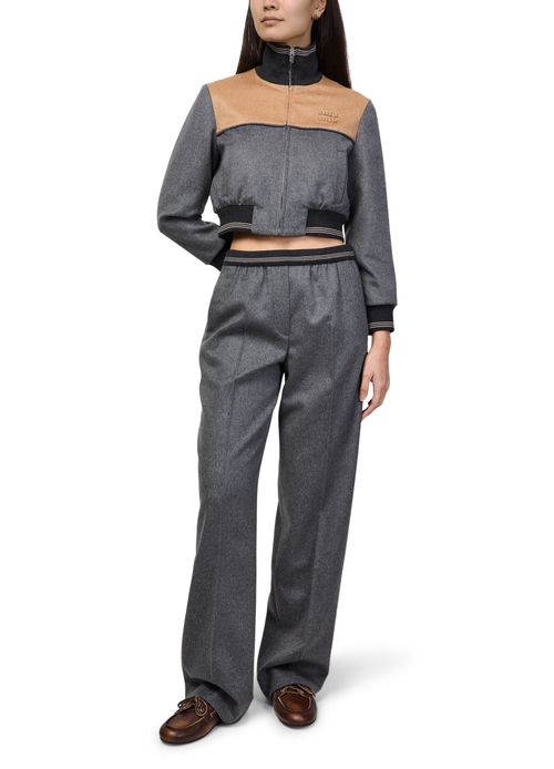 MIU MIU Wool pants with drawstring