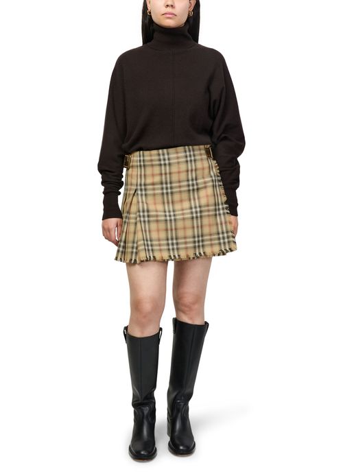 BURBERRY Check Wool Mini Kilt